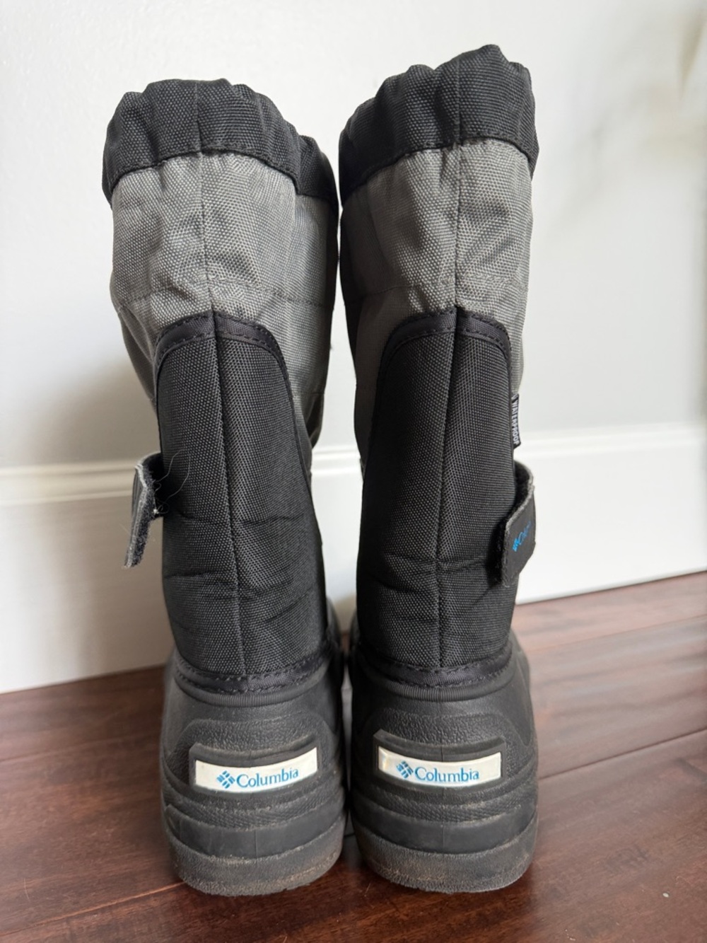 Columbia Kids Black and Gray Waterproof Snow Boots